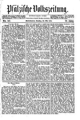 Pfälzische Volkszeitung Samstag 30. Mai 1874