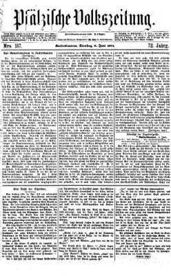 Pfälzische Volkszeitung Dienstag 9. Juni 1874