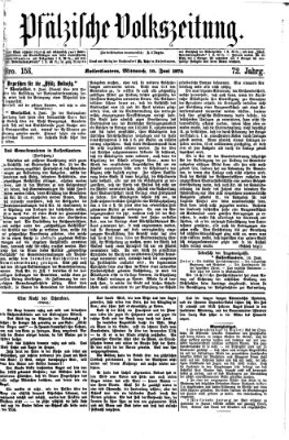 Pfälzische Volkszeitung Mittwoch 10. Juni 1874