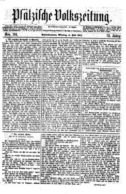 Pfälzische Volkszeitung Montag 6. Juli 1874