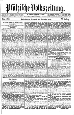 Pfälzische Volkszeitung Mittwoch 30. September 1874