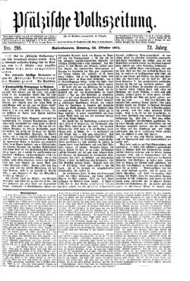 Pfälzische Volkszeitung Sonntag 25. Oktober 1874