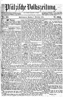 Pfälzische Volkszeitung Samstag 7. November 1874