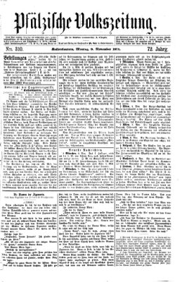 Pfälzische Volkszeitung Montag 9. November 1874