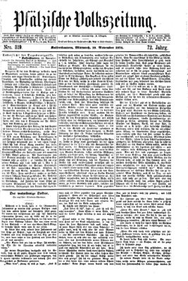 Pfälzische Volkszeitung Mittwoch 18. November 1874