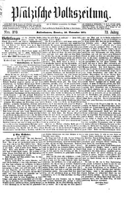 Pfälzische Volkszeitung Sonntag 29. November 1874