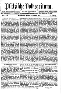 Pfälzische Volkszeitung Montag 7. Dezember 1874