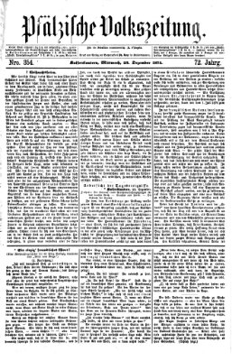 Pfälzische Volkszeitung Mittwoch 23. Dezember 1874