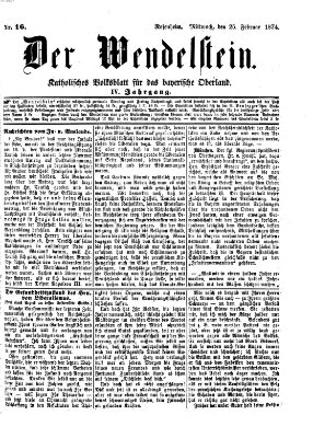 Wendelstein Mittwoch 25. Februar 1874