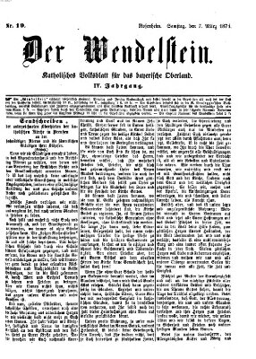 Wendelstein Samstag 7. März 1874