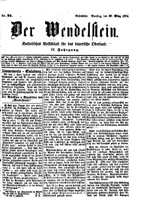 Wendelstein Samstag 28. März 1874