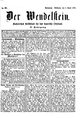 Wendelstein Mittwoch 8. April 1874