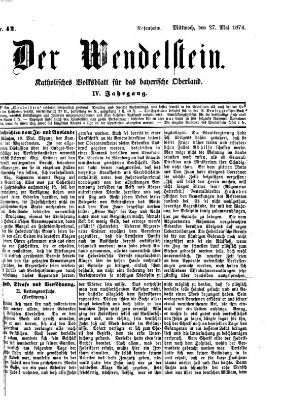 Wendelstein Mittwoch 27. Mai 1874