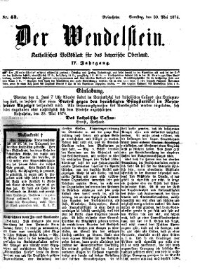 Wendelstein Samstag 30. Mai 1874