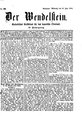 Wendelstein Mittwoch 10. Juni 1874