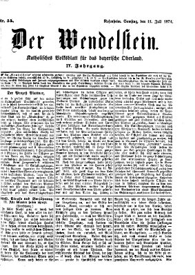 Wendelstein Samstag 11. Juli 1874