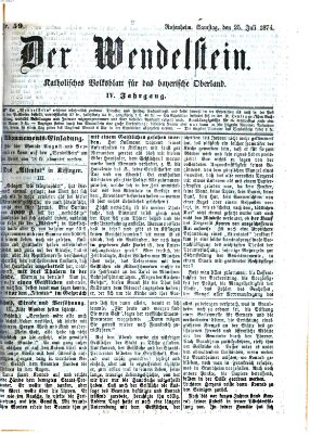 Wendelstein Samstag 25. Juli 1874