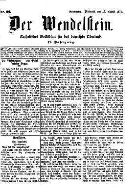 Wendelstein Mittwoch 19. August 1874