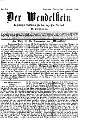 Wendelstein Samstag 7. November 1874