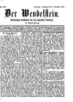 Wendelstein Samstag 21. November 1874