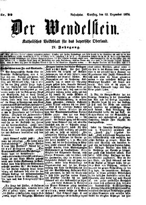 Wendelstein Samstag 12. Dezember 1874