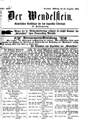 Wendelstein Mittwoch 23. Dezember 1874
