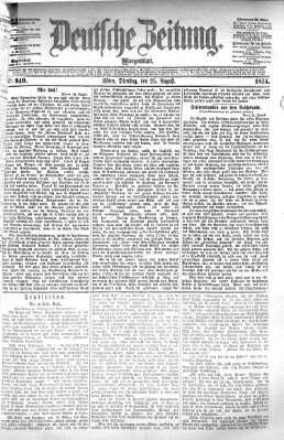 Deutsche Zeitung Dienstag 25. August 1874