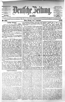 Deutsche Zeitung Montag 7. September 1874