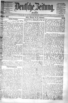 Deutsche Zeitung Montag 14. September 1874