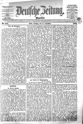 Deutsche Zeitung Samstag 19. September 1874