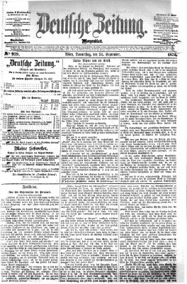 Deutsche Zeitung Donnerstag 24. September 1874