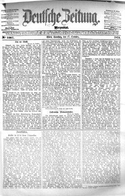 Deutsche Zeitung Samstag 17. Oktober 1874