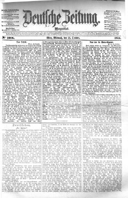 Deutsche Zeitung Mittwoch 21. Oktober 1874