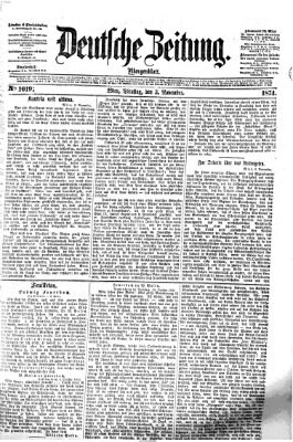 Deutsche Zeitung Dienstag 3. November 1874