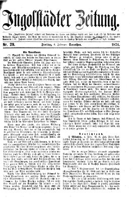 Ingolstädter Zeitung (Neue Ingolstädter Zeitung) Freitag 6. Februar 1874