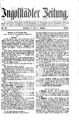 Ingolstädter Zeitung (Neue Ingolstädter Zeitung) Freitag 20. Februar 1874