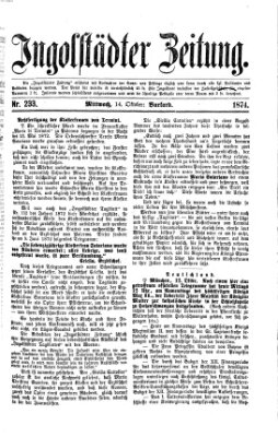 Ingolstädter Zeitung (Neue Ingolstädter Zeitung) Mittwoch 14. Oktober 1874