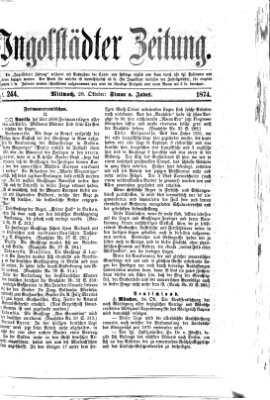 Ingolstädter Zeitung (Neue Ingolstädter Zeitung) Mittwoch 28. Oktober 1874