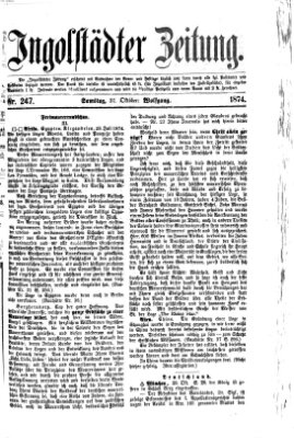 Ingolstädter Zeitung (Neue Ingolstädter Zeitung) Samstag 31. Oktober 1874