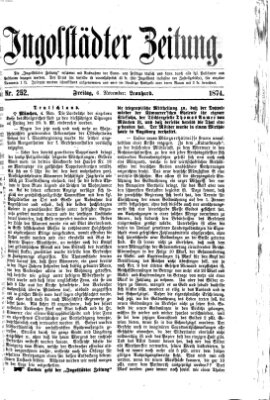 Ingolstädter Zeitung (Neue Ingolstädter Zeitung) Freitag 6. November 1874