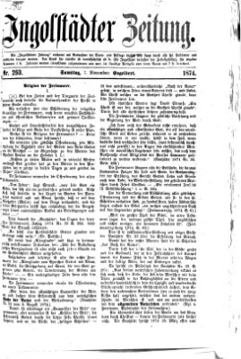 Ingolstädter Zeitung (Neue Ingolstädter Zeitung) Samstag 7. November 1874