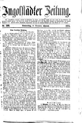 Ingolstädter Zeitung (Neue Ingolstädter Zeitung) Donnerstag 26. November 1874