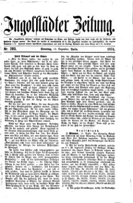 Ingolstädter Zeitung (Neue Ingolstädter Zeitung) Sonntag 13. Dezember 1874