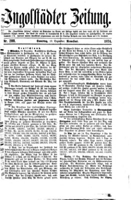 Ingolstädter Zeitung (Neue Ingolstädter Zeitung) Samstag 19. Dezember 1874