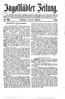 Ingolstädter Zeitung (Neue Ingolstädter Zeitung) Sonntag 20. Dezember 1874