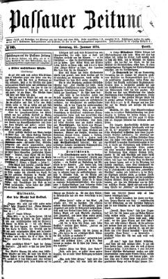 Passauer Zeitung Sonntag 25. Januar 1874