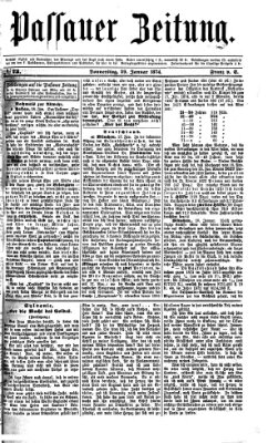 Passauer Zeitung Donnerstag 29. Januar 1874