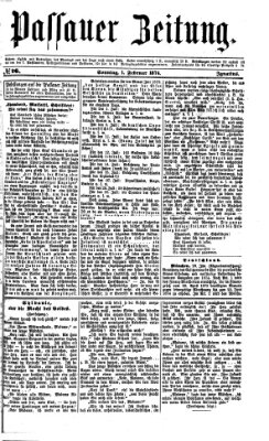 Passauer Zeitung Sonntag 1. Februar 1874