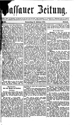 Passauer Zeitung Donnerstag 19. Februar 1874