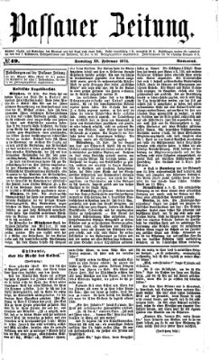 Passauer Zeitung Samstag 28. Februar 1874